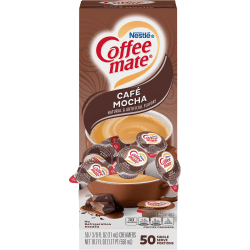 Nestle Coffee-mate Liquid Creamer, Cafe Mocha Flavor, 0.37 Oz Single Serve, 50/Pack