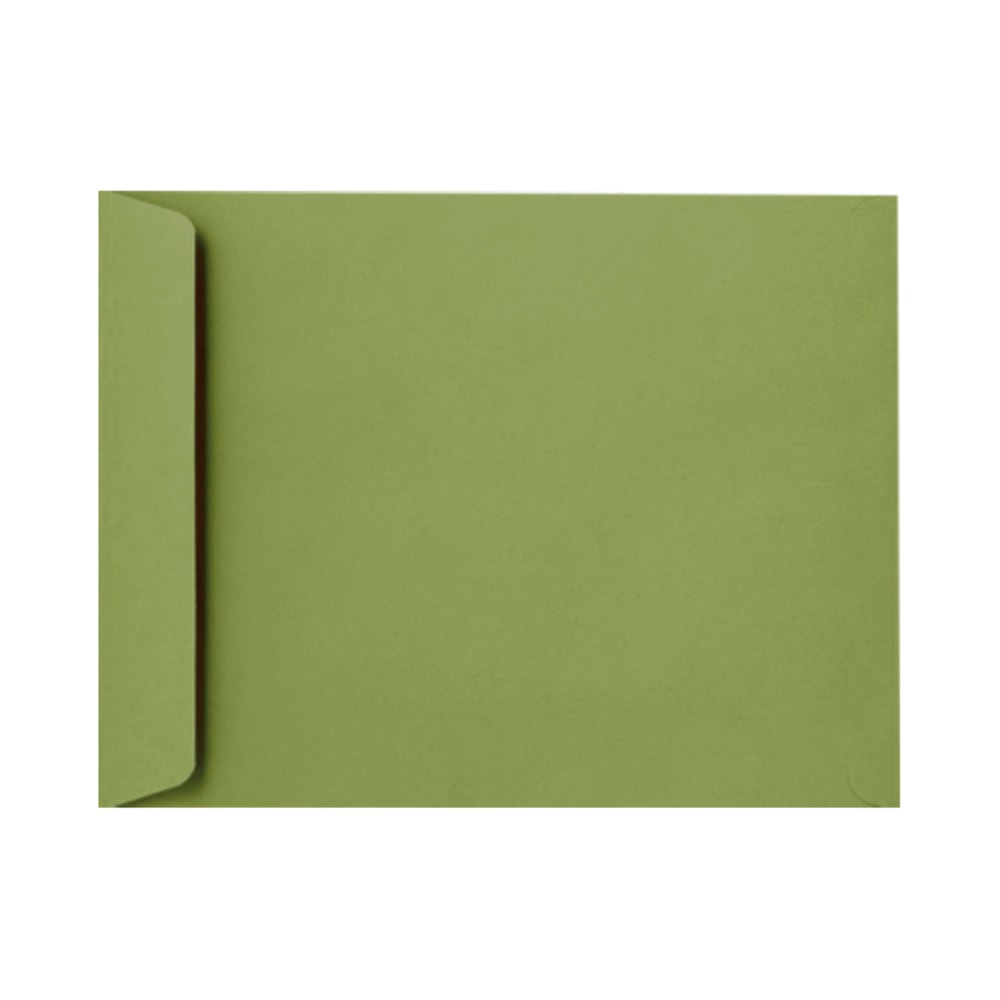 LUX Open-End 9in x 12in Envelopes, Peel & Press Closure, Avocado Green, Pack Of 250