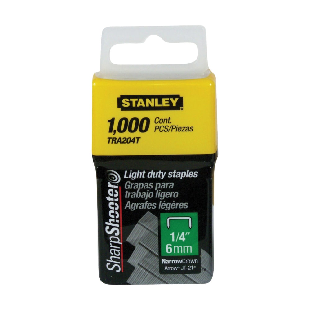 Bostitch 1/4in Light-Duty Staples, Box Of 1,000