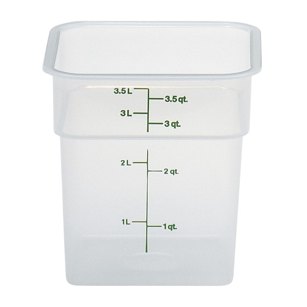 Cambro Translucent CamSquare Food Storage Containers, 4 Qt, Pack Of 6 Containers