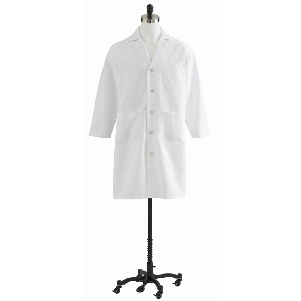 Medline Mens Full-Length Lab Coat, Size 46, White