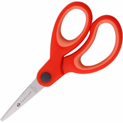 Sparco 5in Kids Pointed End Scissors - 5in Overall Length - Pointed Tip - Red - 1 Each