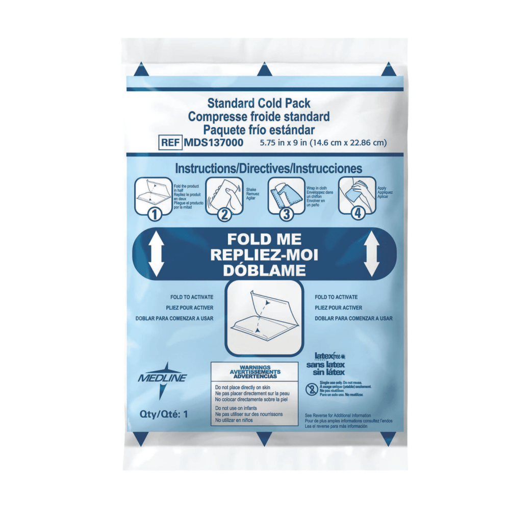 Medline Standard Instant Cold Packs, 4 3/4in X 6 1/4in, Case Of 50