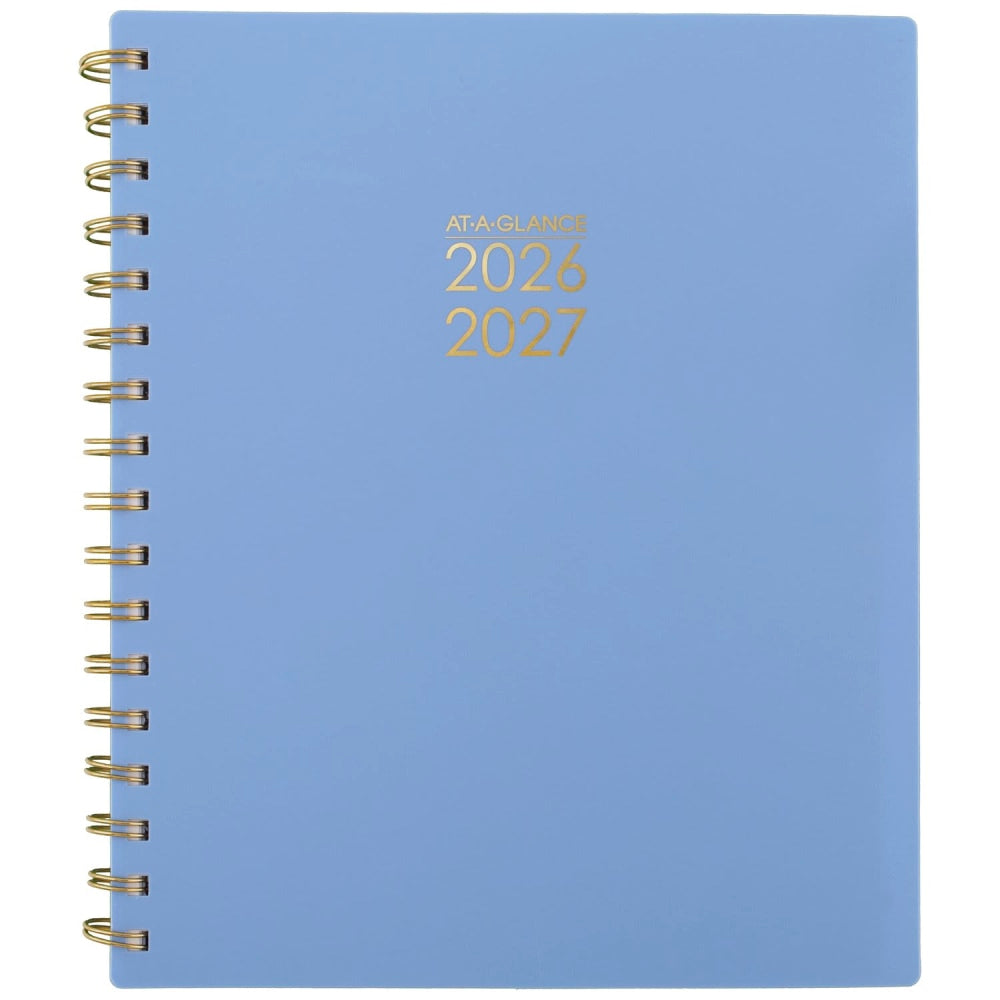 AT-A-GLANCE Harmony Academic 2026-2027 Weekly Monthly Planner, Blue Aura, Medium, 7in x 8 3/4in
