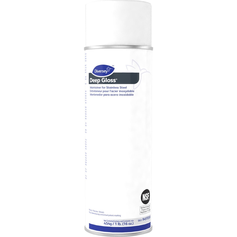 Diversey Deep Gloss Stainless Steel Maintainer, 16 Oz, Carton Of 12 Bottles