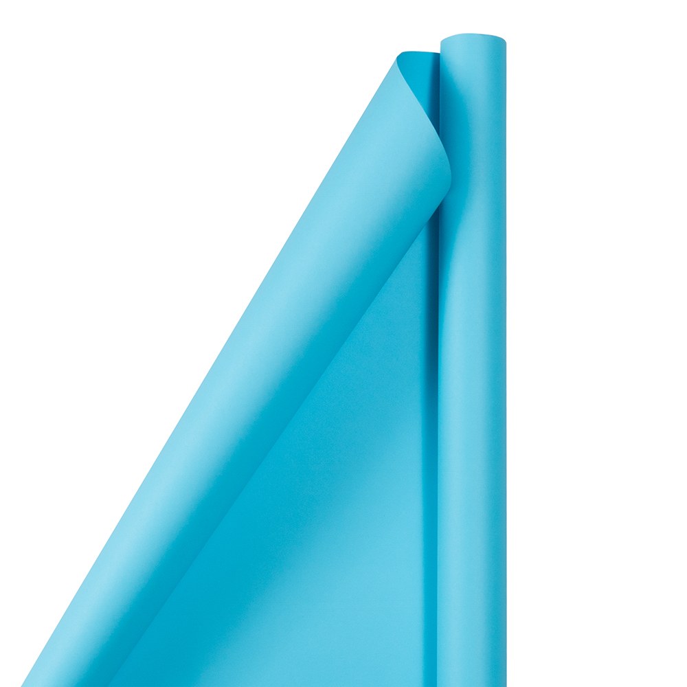 JAM Paper Wrapping Paper, Matte, 25 Sq Ft, Peacock Blue, 170128191