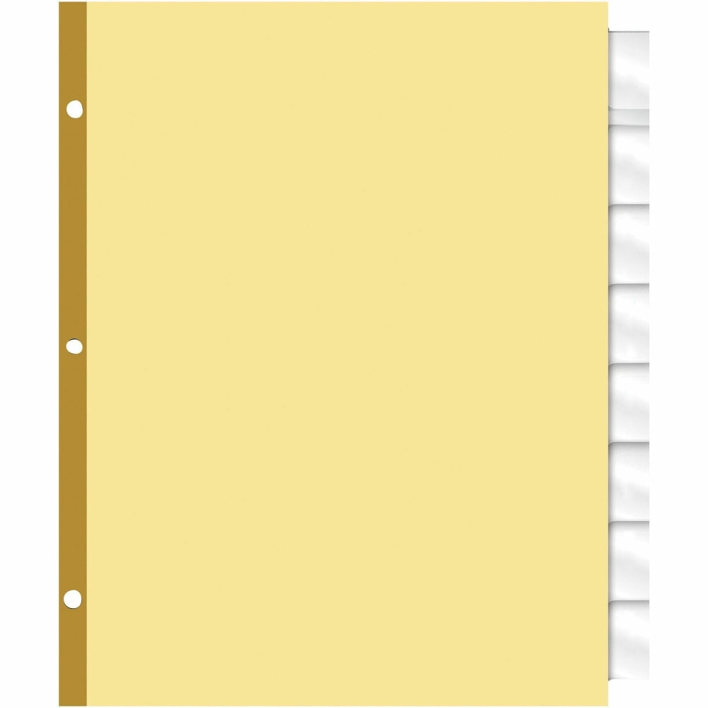 SKILCRAFT Big Tab Insertable Dividers - Letter - 8.50in Width x 11in Length - 3 Hole Punched - Insertable, Reinforced Hole, Tear Resistant - 8 / Set