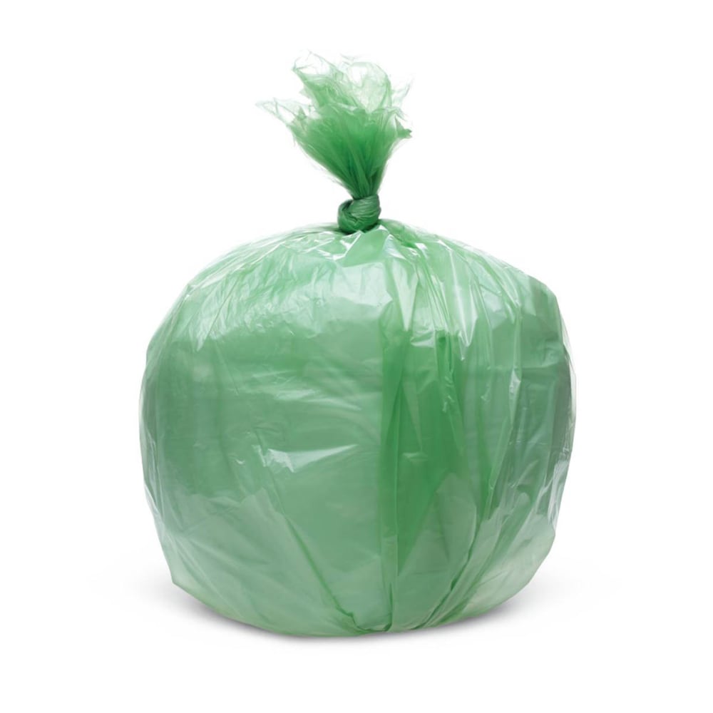 Medline Trash  Liners, 0.63 mil, 16 Mic, 40-45 Gallons, 40in x 48in, Green, Pack Of 250