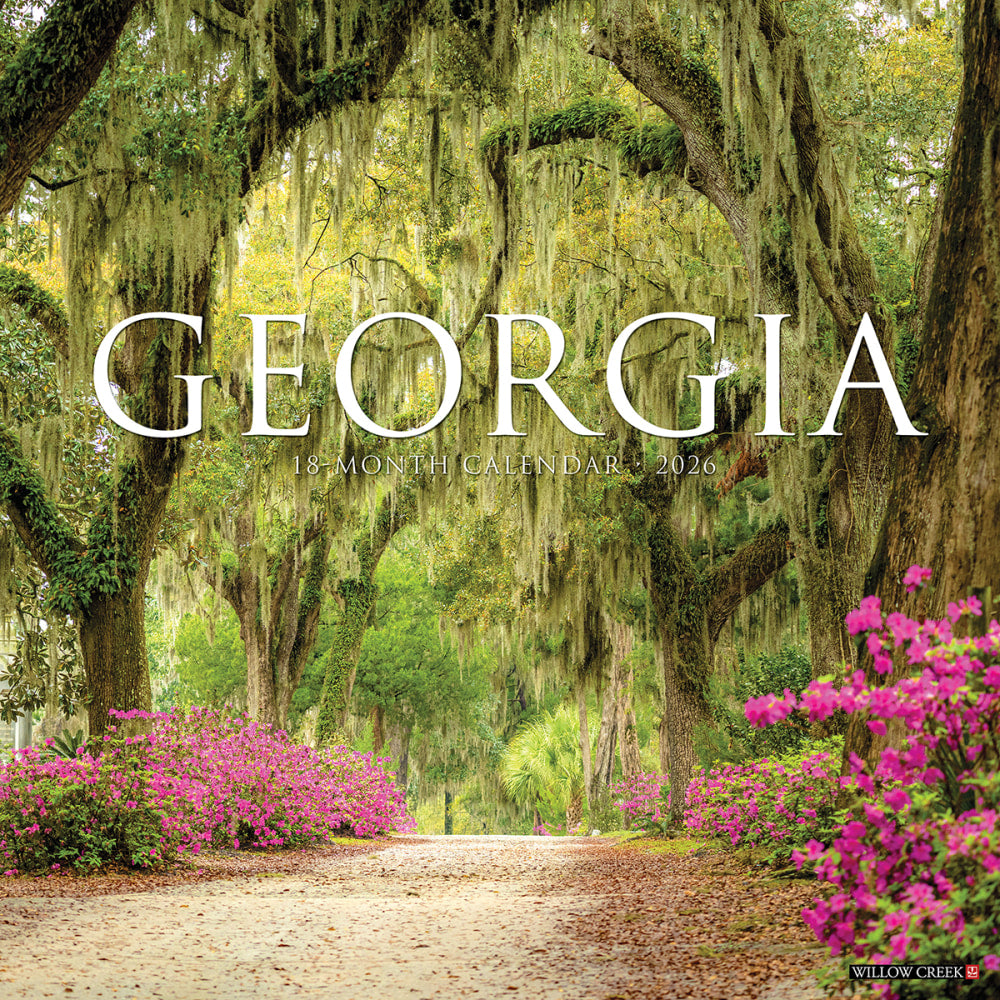 2026 Willow Creek Press Scenic Monthly Wall Calendar, 12in x 12in, Georgia, January To December, 51214