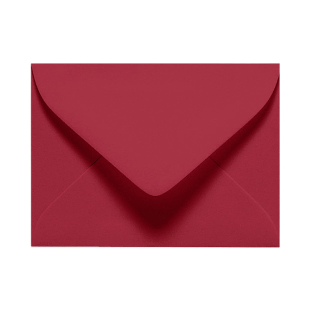 LUX Mini Envelopes, #17, Gummed Seal, Garnet Red, Pack Of 50