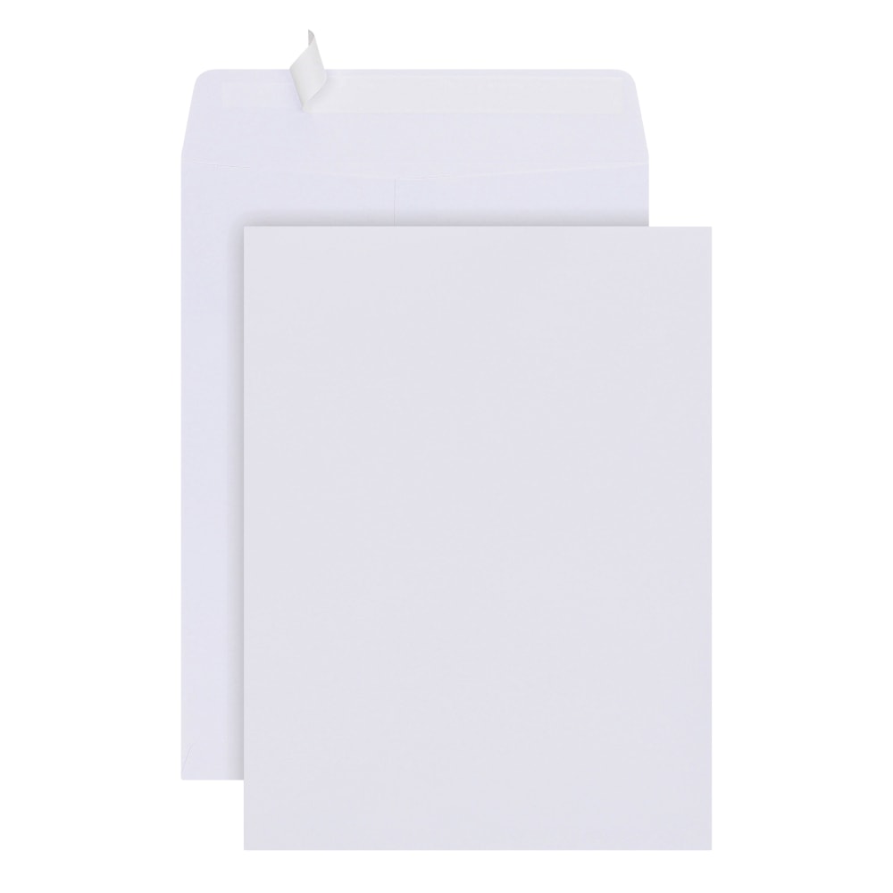 Office Depot Brand  9in x 12in Catalog Envelopes, Clean Seal, White, Pack Of 25