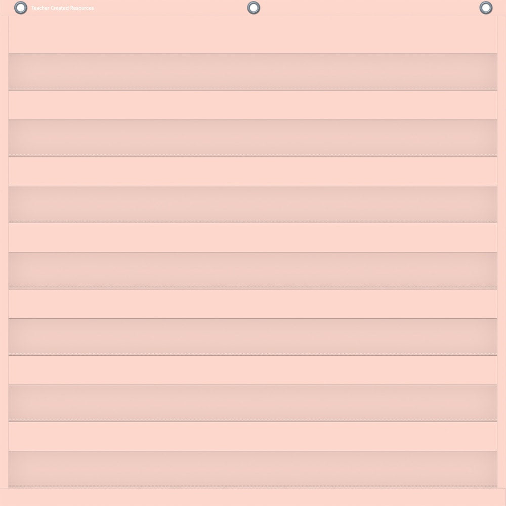 Teacher Created Resources 7 Pocket Chart, 28in x 28in, Blush