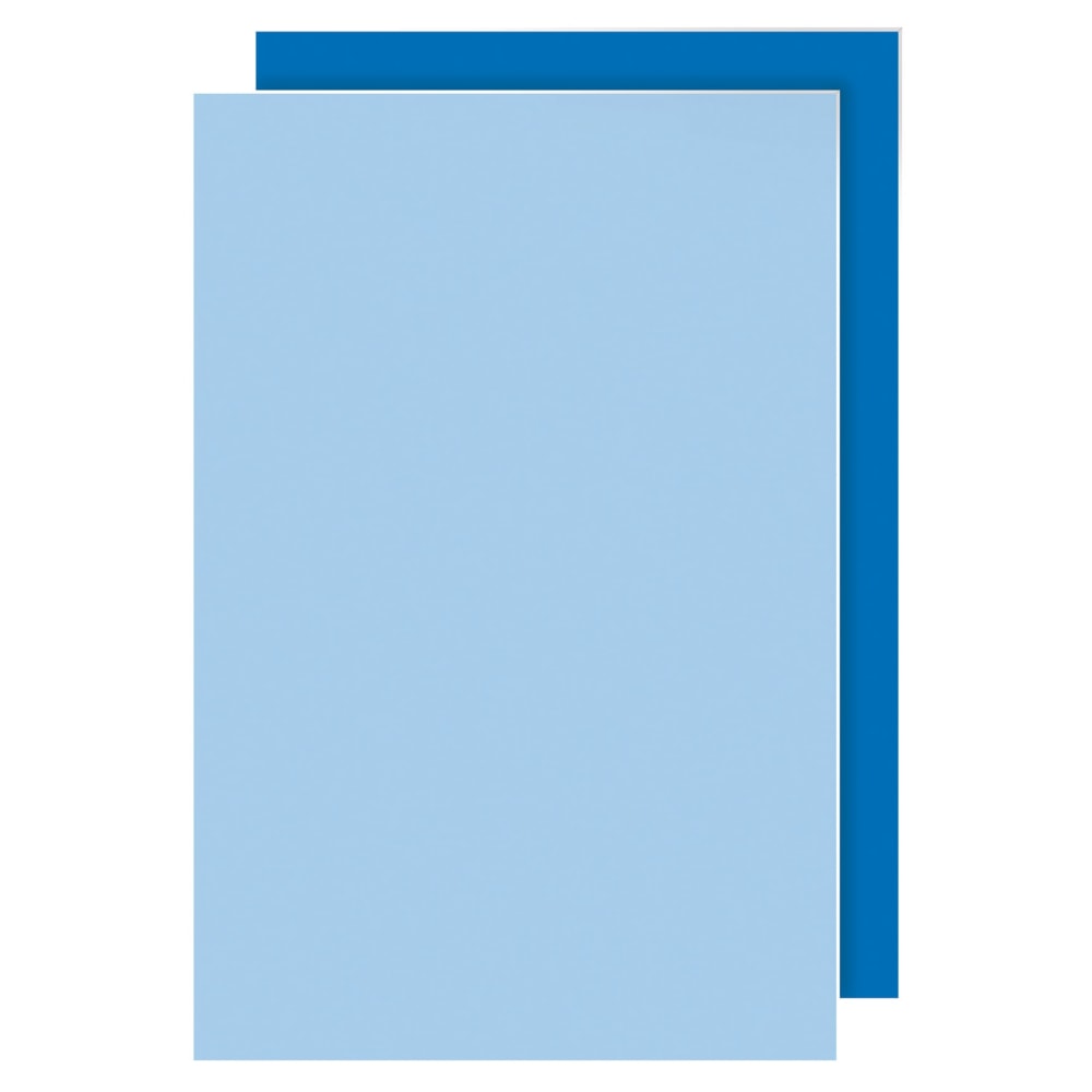 Office Depot Brand Dual Color Foam Board, 20in x 30in, Dark Blue & Sky Blue, Pack Of 2