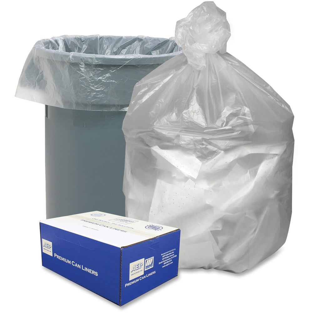 Webster 0.2 mil Trash Bags, 56 gal, 43inH x 43inW, Natural, 200 Bags