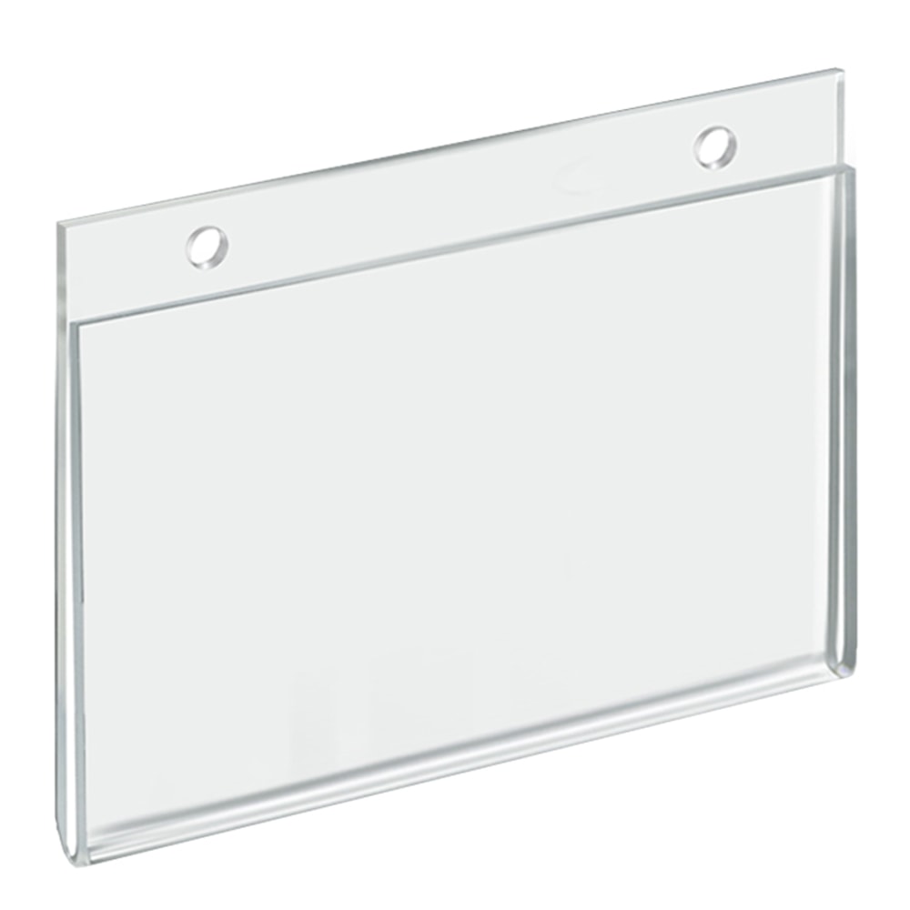 Azar Displays Wall Hanging Acrylic Horizontal Sign Holder, 4inH x 6inW x 1/4inD, Clear, Pack Of 10 Frames