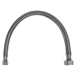 Certified Appliance Accessories Braided Stainless Steel Faucet Supply Line, 3/8in FCM x 1/2in FIP, Silver
