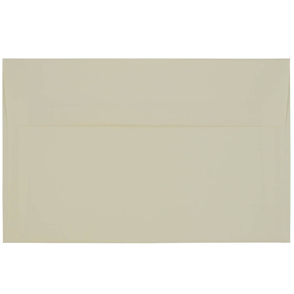 JAM Paper Booklet Invitation Envelopes, A10, Gummed Seal, Strathmore Natural White, Pack Of 25, 23565