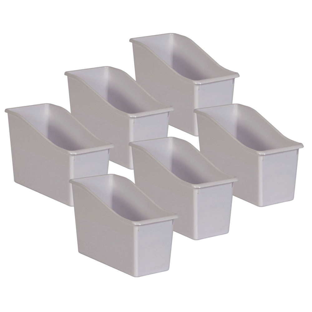 Teacher Created Resources Plastic Book Bin, White, Pack Of 6