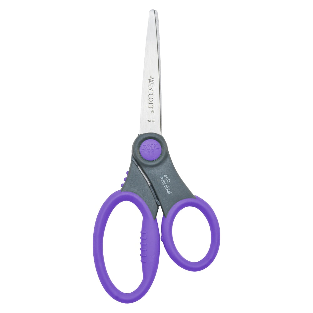 Westcott Student Scissors with Anti-Microbial Protection, 7in, Pointed, Assorted Colors