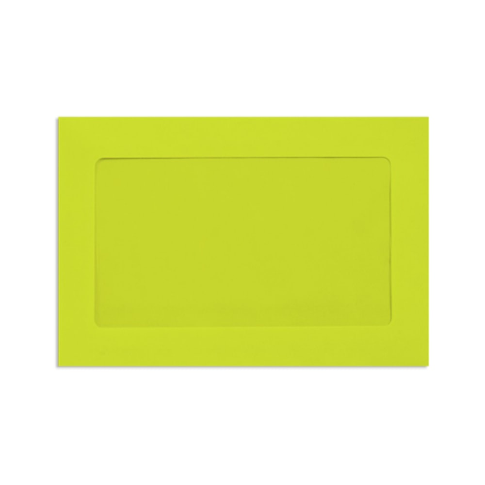 LUX #6 1/2 Full-Face Window Envelopes, Middle Window, Gummed Seal, Wasabi, Pack Of 250