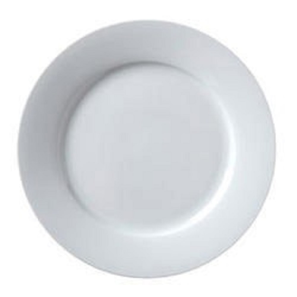 Hoffman Vertex Round China Plates, Argyle Catalina, 8-3/4in, White, Pack Of 36 Plates
