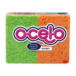 O Cel O Cellulose Sponges, Assorted Colors, Pack Of 4
