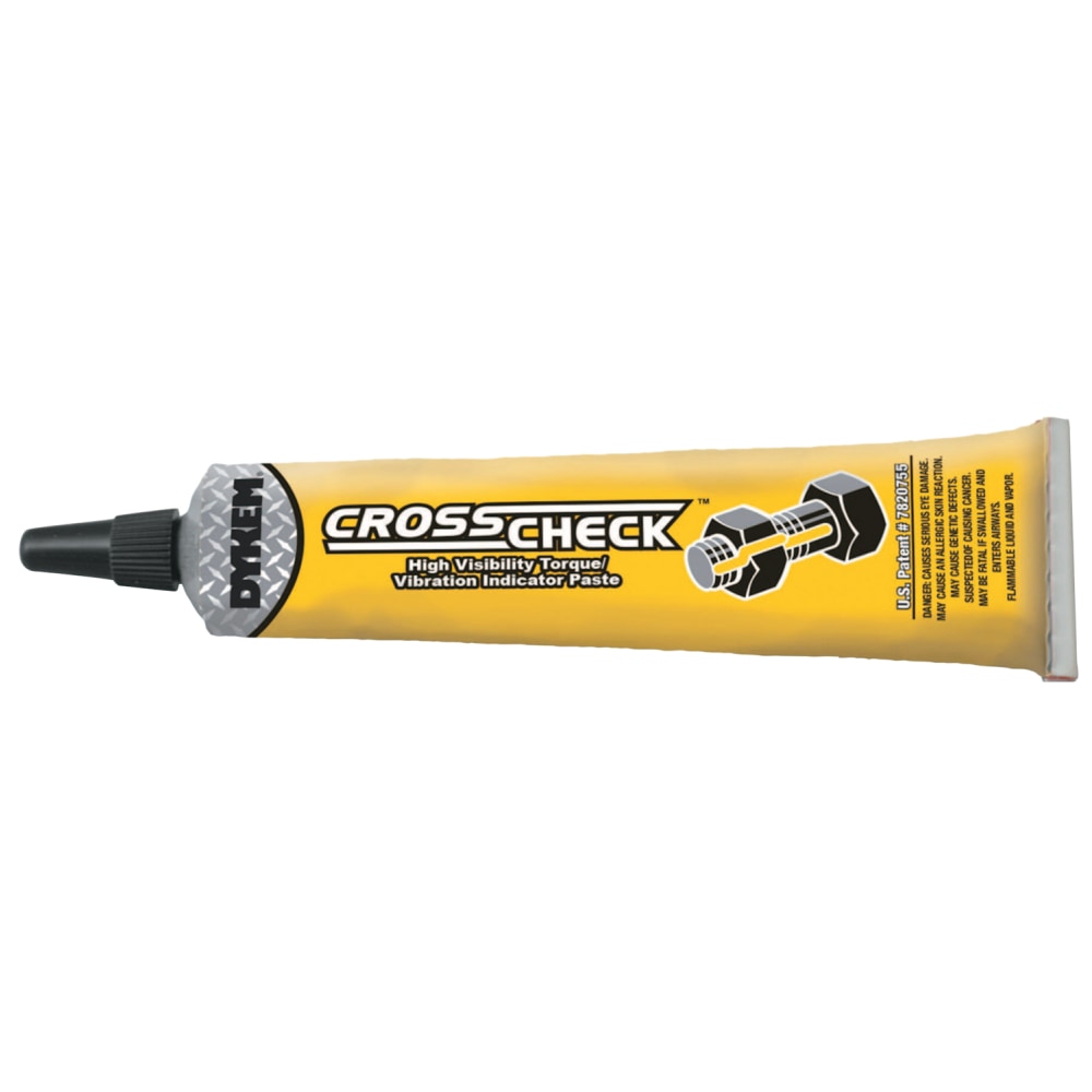 Dykem Cross Check Torque Seal Tamper-Proof Indicator Paste, 1 Oz, Yellow, Pack Of 24