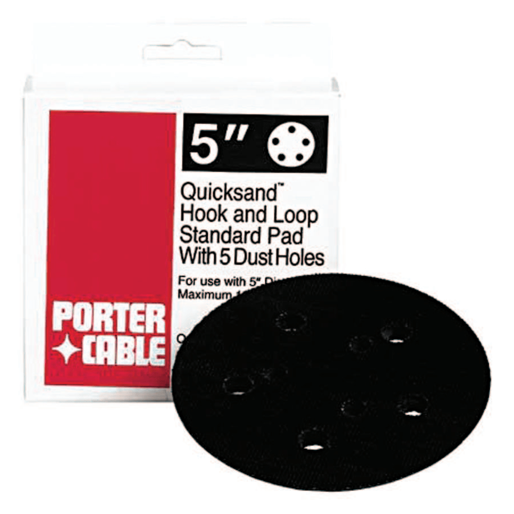 Porter Cable Hook and Loop Standard Profile Replacement Pads, 5 in, 1 per box
