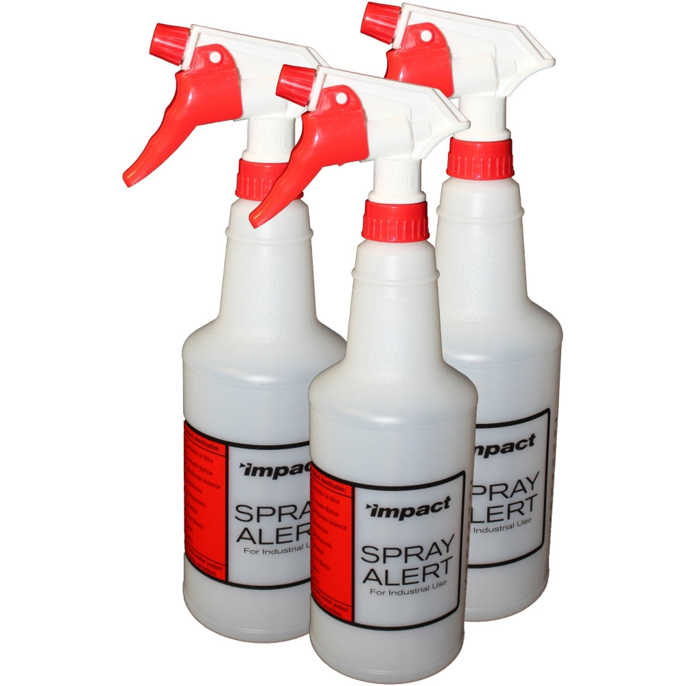 Spray Alert Spray Bottle  Leak Proof  10.6inH x 4.5inW x   White  3/Pack  32 / Carton