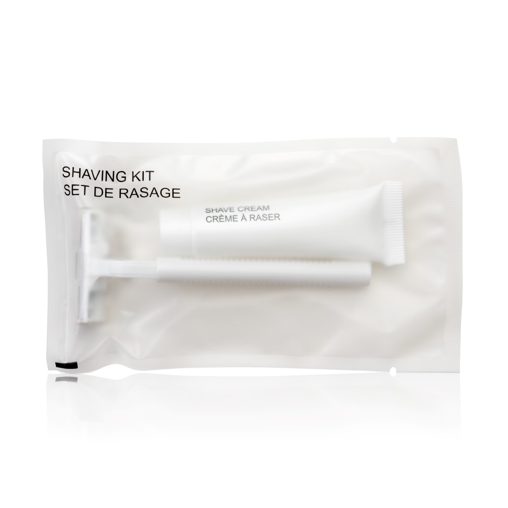 Sachet Accessory Shaving Kits, 4in x 2in x 1-1/2in, Case Of 288 Kits