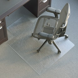 Realspace Economy Commercial Pile Chair Mat with Lip, 36in x 48in, Clear, OD64422