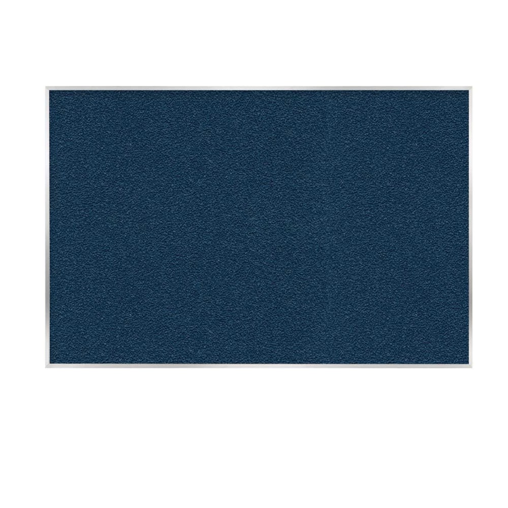 Ghent Vinyl Non-Magnetic Bulletin Board, 48-1/2in x 88in, Navy, Satin Aluminum Frame
