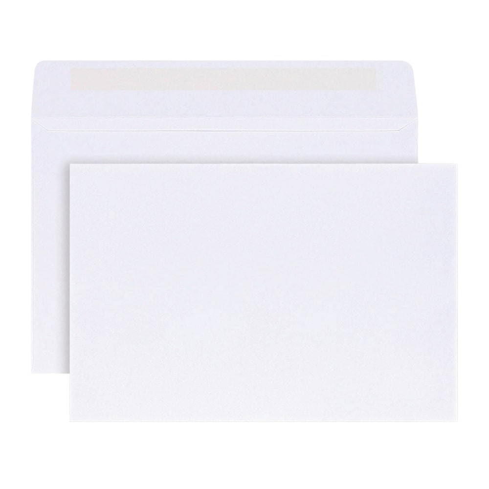 Office Depot Brand 6in x 9in Catalog Envelopes, Booklet, Gummed Seal, White, Box Of 100