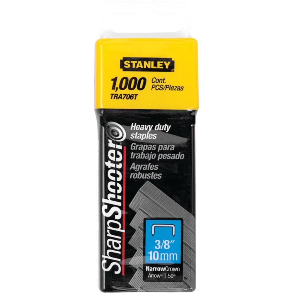 Stanley Bostitch SharpShooter Heavy Duty Staples, 3/8in, Box Of 1,000