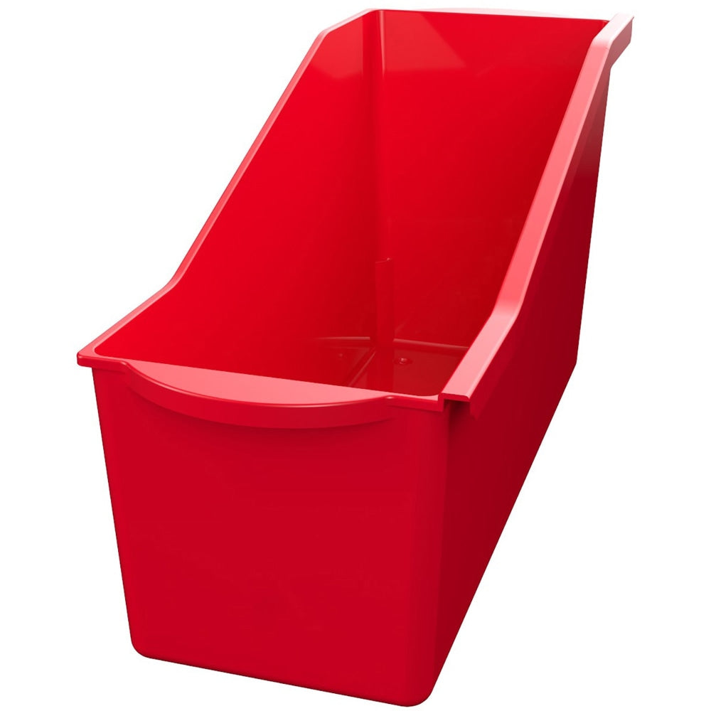 Deflecto Antimicrobial Kids Book Bin - 7.35inx14.20inx 5.34inD, Red