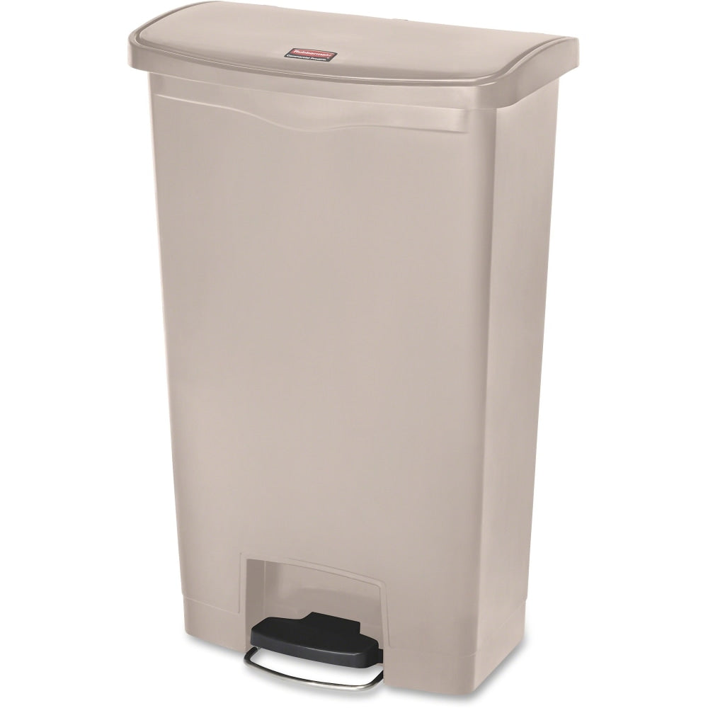 Rubbermaid Commercial Slim Jim Front Step Container, 18 Gallons, Beige