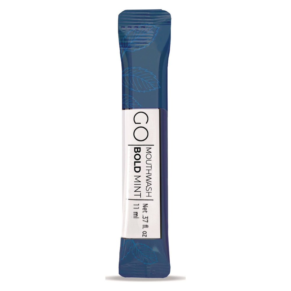 Go Mouthwash Individual Mouthwash Packets Individual Mouthwash Packets, Bold Mint Flavor, 0.37 oz Packet, 250/Box