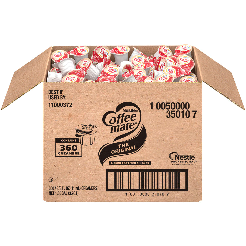 Nestle Coffee-mate Liquid Creamer, Original Flavor, 0.38 Oz Single Serve, 360/Pack