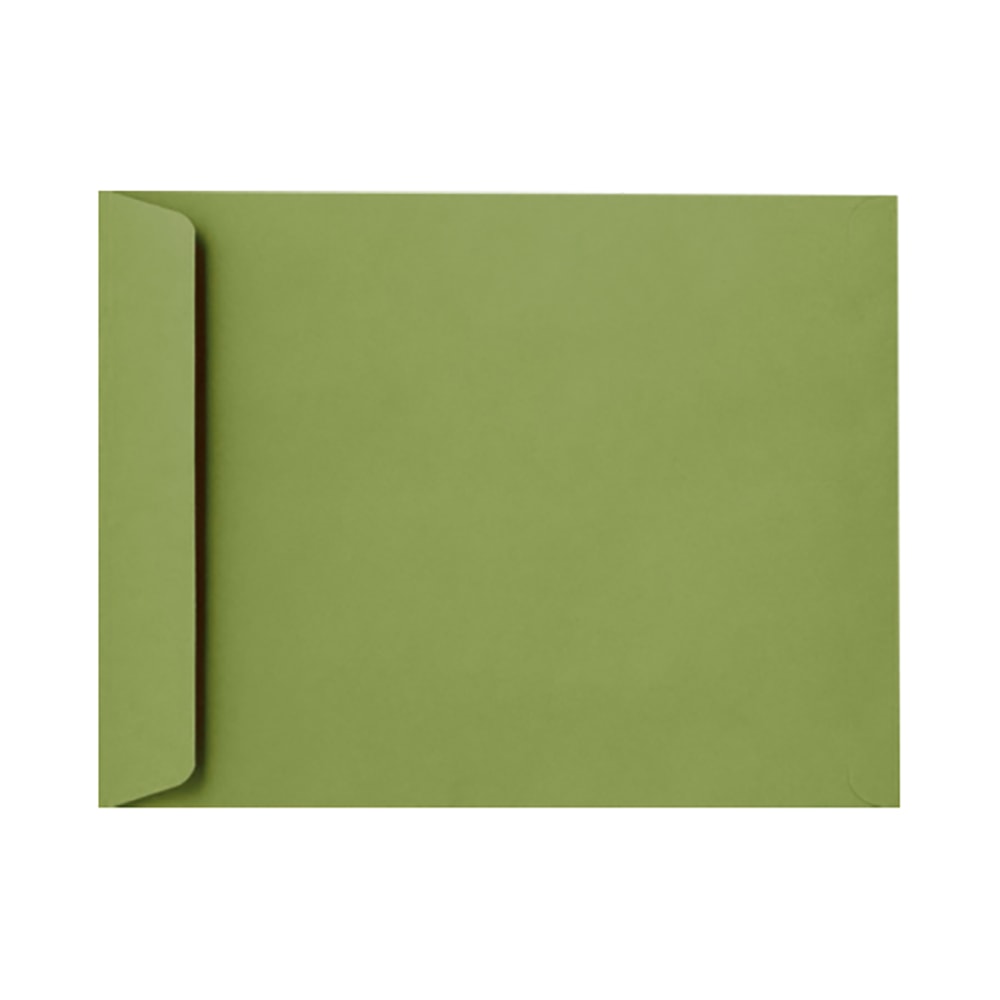 LUX Open-End 9in x 12in Envelopes, Peel & Press Closure, Avocado Green, Pack Of 50