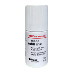 Office Depot Brand Roll On Ink, 2 Oz, Black