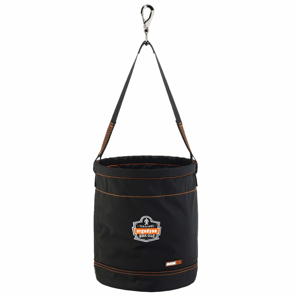Ergodyne Arsenal 5970 Swiveling Hook Nylon Hoist Bucket, 15in x 12-1/2in, Black