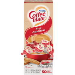 Nestle Coffee-mate Liquid Creamer, Original Flavor, 0.38 Oz Single Serve, 50/Pack