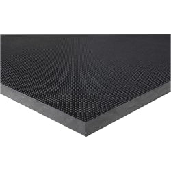 Genuine Joe Brush Tip Scraper Mat - Indoor, Outdoor - 60in Length x 36in Width x 0.400in Thickness - Rectangular - Rubber - Black - 1 Each