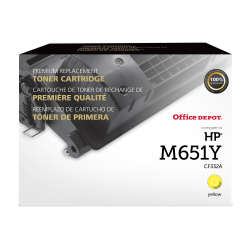 Office Depot Remanufactured Yellow Toner Cartridge Replacement For HP 654A, CF332A, OD654AY