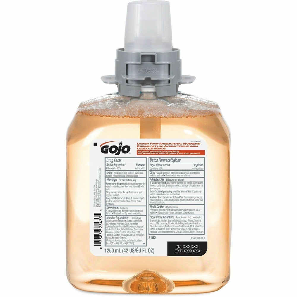 Gojo FMX-12 Refill Antibacterial Foam Handwash, Fresh Fruit Scent, 42.3 fl Oz.