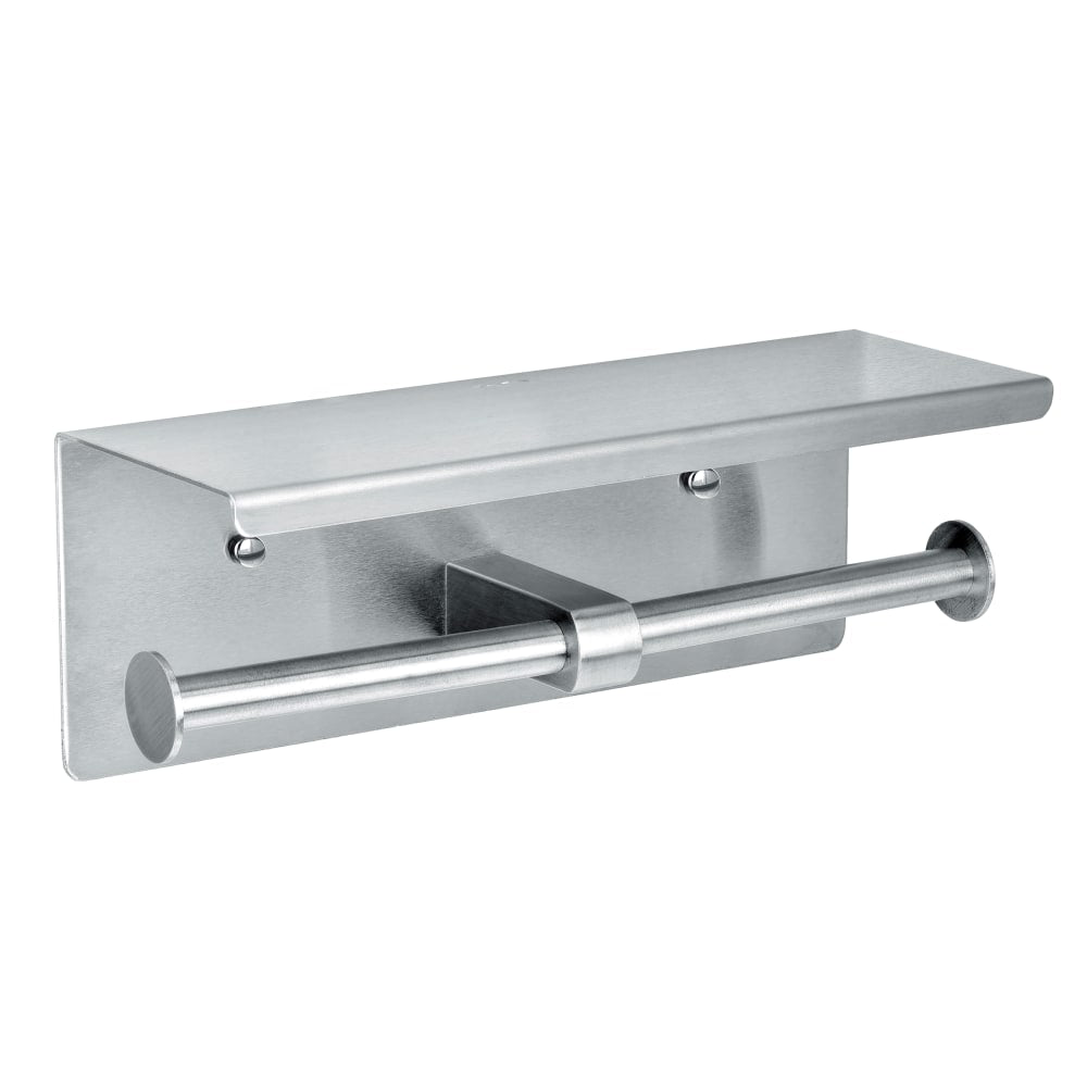 Alpine C-Fold Multi-Fold Dual Toilet Paper Holder, 4inH x 10-1/2inW x 3-7/8inD, Stainless Steel