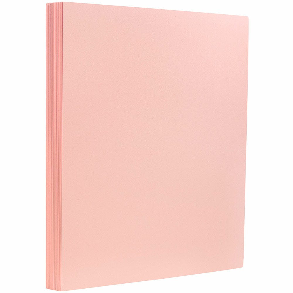 JAM Paper Card Stock, Baby Pink, Letter (8.5in x 11in), 130 Lb, Pack Of 25
