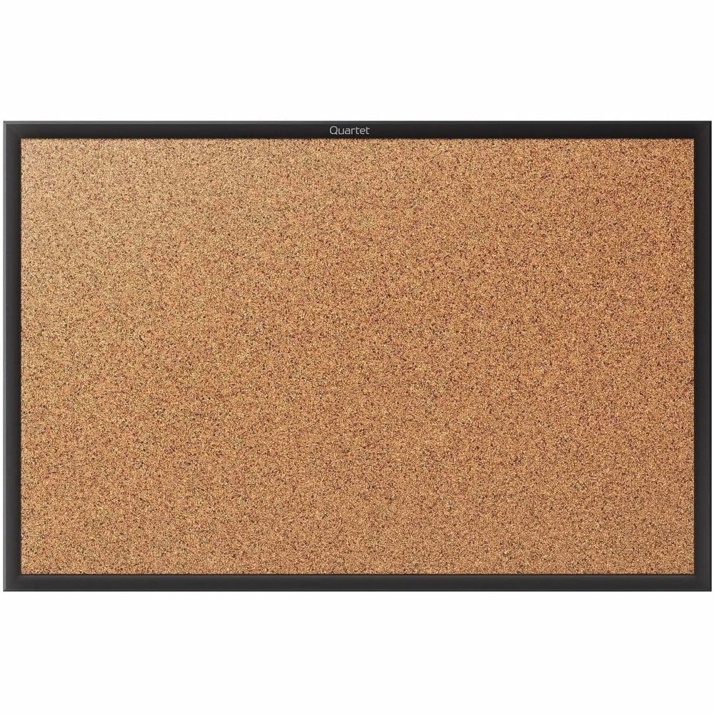 Quartet Classic Cork Bulletin Board, 48in x 96in, Aluminum Frame With Black Finish