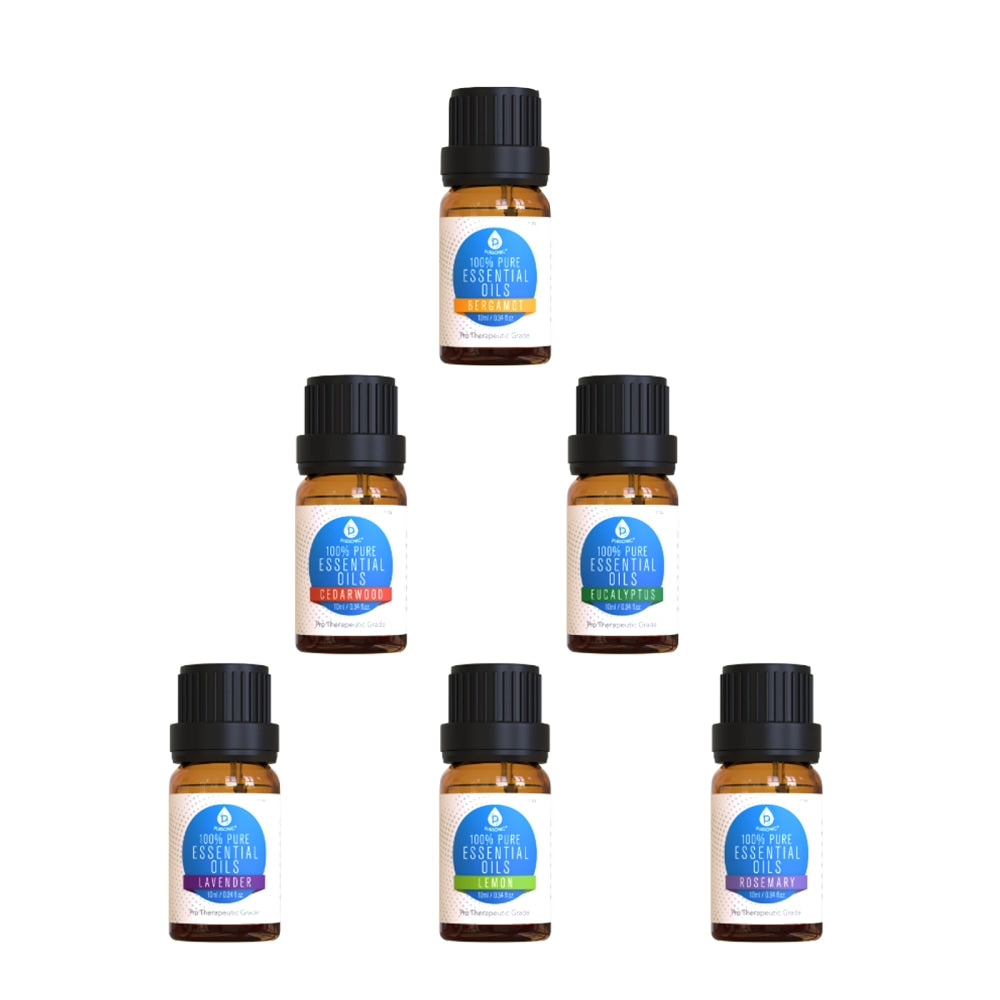 Pursonic Essential Aroma Oil Blends, Assorted Scents, .338 oz (10 mL), Pack Of 6 Scents