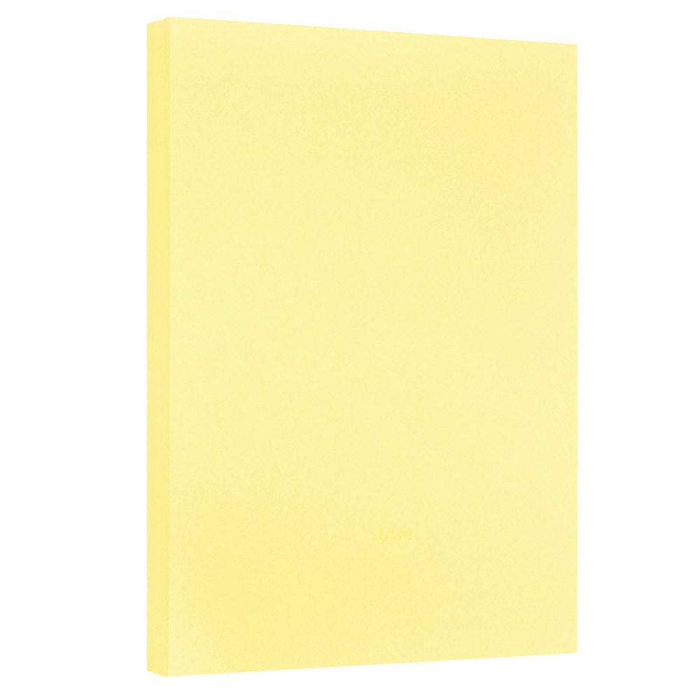 JAM Paper Vellum Bristol Card Stock, Canary Yellow, Ledger (11in x 17in), 67 Lb, Pack Of 250